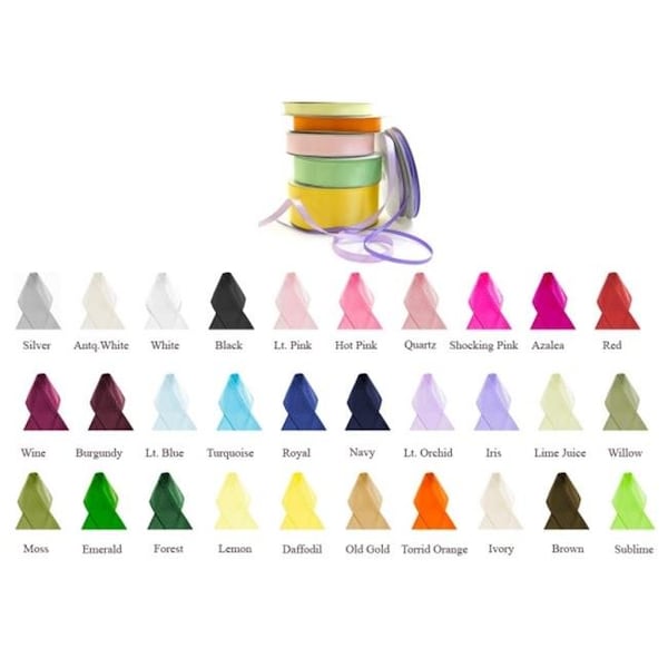 Papilion Papilion R074400230029100Y .88 in. Double-Face Satin Ribbon 100 Yards - White R074400230029100Y - main